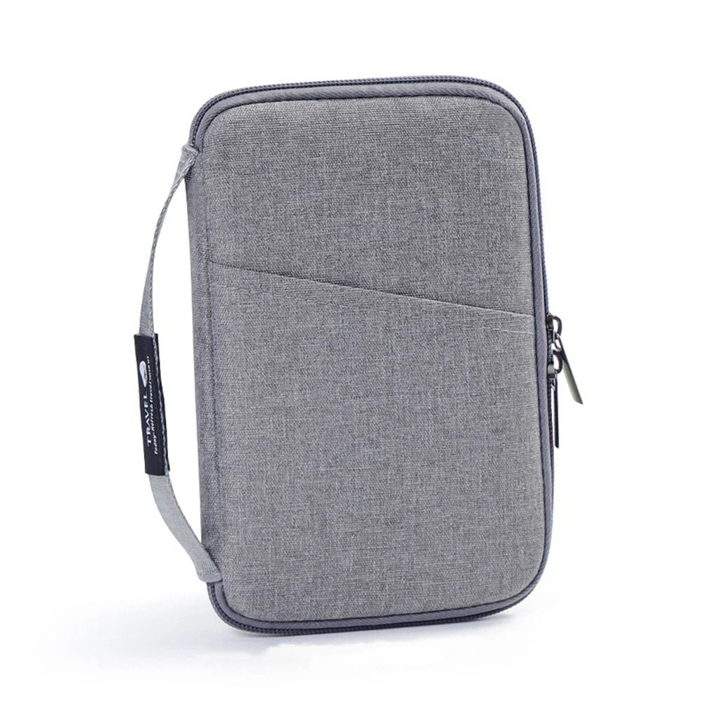 Travel Accessories Wallet - อุปกรณ์เสริมการเดินทาง กระเป๋าใส่บัตรเดินทาง ผ้า OX ซองใส่พาสปอร์ตสำหรับครอบครัว ซิปปิด