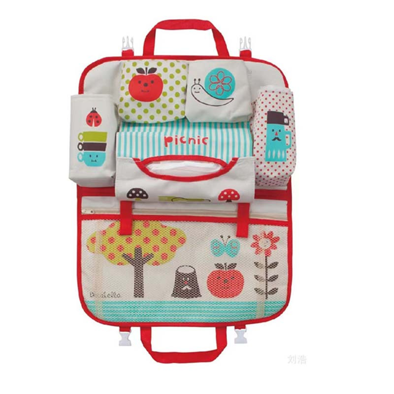 Car Seat Travel Bag - การ์ตูนเด็กรถที่นั่งด้านหลังกระเป๋าขนาดใหญ่ความจุ Multi-Functional แขวนกระเป๋า,เด็กที่นั่งอัตโนมัติ Organizer เด็กวัยหัดเดินกล่องเดินทาง