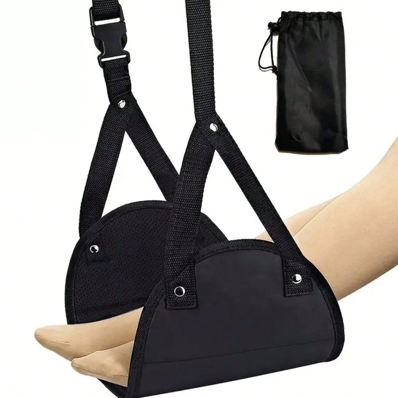 Travel Accessories In Train - เปลญวนพักเท้าแบบพกพาปรับได้ สำหรับการเดินทางบนเครื่องบิน การเดินทางทางไกล รถบัส รถไฟ อุปกรณ์เสริมสำหรับการเดินทางในสำนักงาน