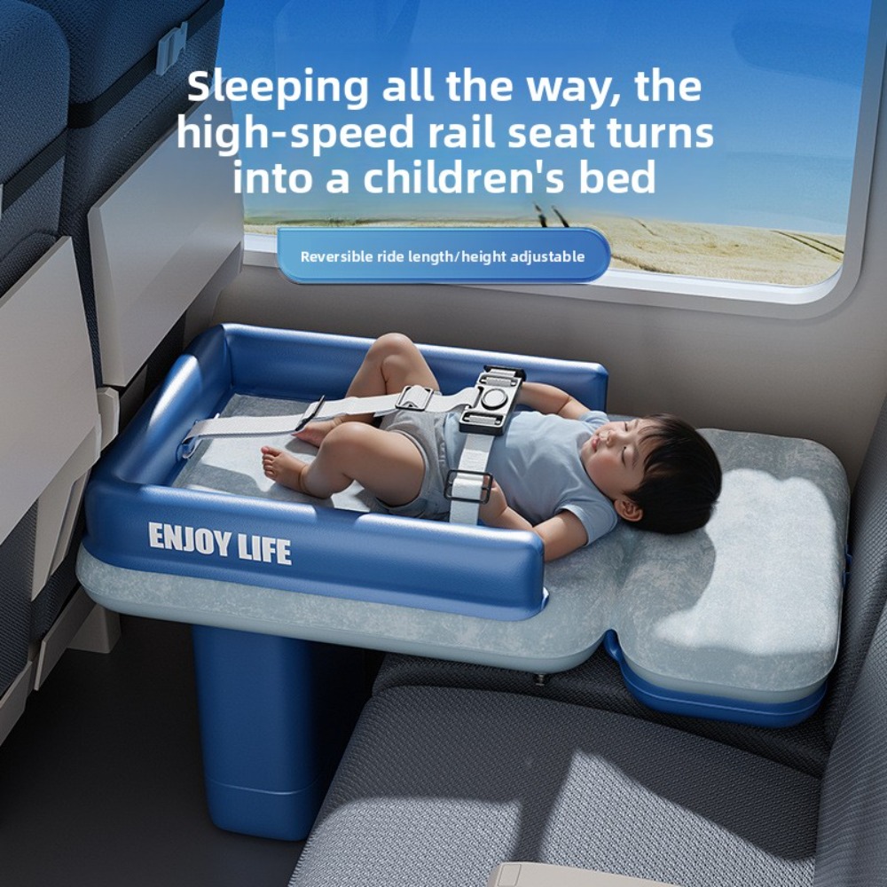 Car Seat Travel Bag - ที่นอนเป่าลมสำหรับเด็กเล็กในเครื่องบินและเบาะเสริมในรถยนต์ ที่นอนเด็กแบบพกพาสำหรับการเดินทางทางอากาศและการเดินทางบนท้องถนน