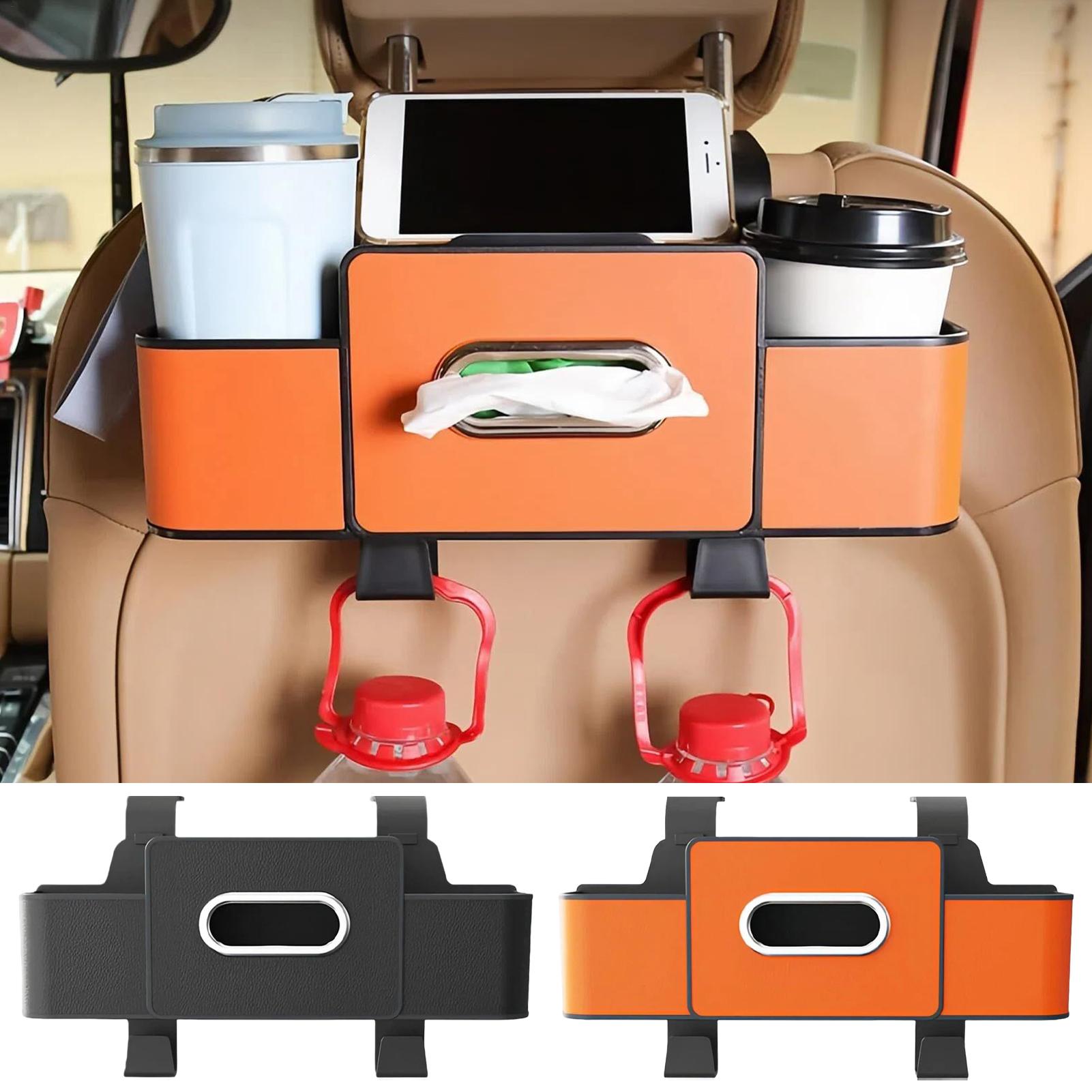 Car Seat Travel Bag - ที่เก็บของในรถยนต์ 4 in 1 สำหรับพนักพิงศีรษะเบาะหลัง พร้อมที่ใส่กระดาษทิชชู่