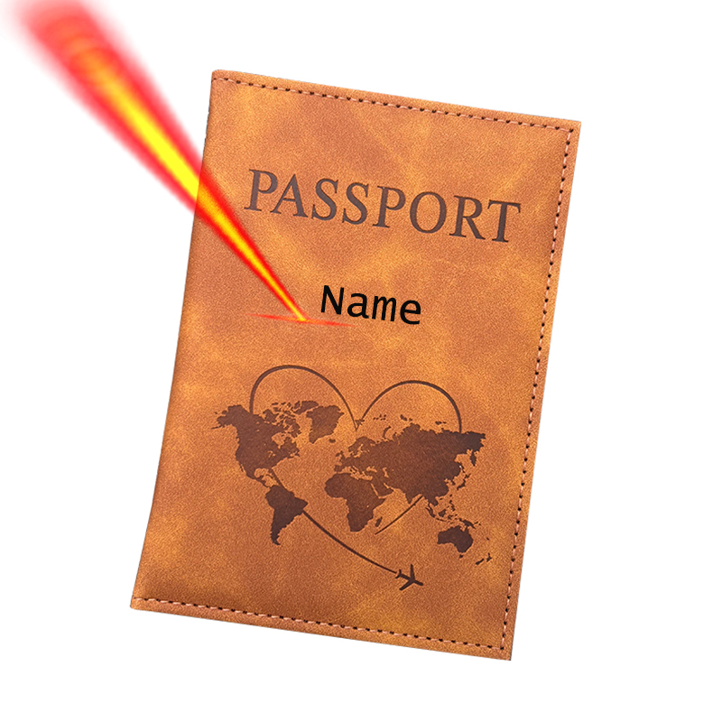 Travel Accessories Wallet - ส่วนบุคคลชื่อผู้ถือหนังสือเดินทางกระเป๋าสตางค์หนังแกะสลักกระเป๋าเดินทางของขวัญอุปกรณ์เสริมสําหรับผู้หญิงผู้ชาย