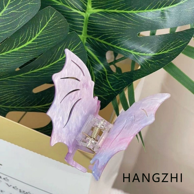 Travel Accessories Girls - Hangzhi กิ๊บหนีบผมค้างคาวกลิตเตอร์เนื้อบางสีม่วงสุดสร้างสรรค์คลิปหนีบปลาฉลามสัตว์แปลกสุดสร้างสรรค์เครื่องประดับผมแต่งกายสำหรับผู้หญิงหญิงสาววันหยุด