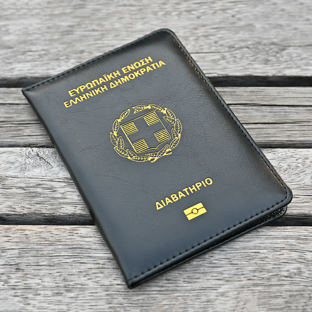 Travel Accessories Greece - ปกหนังสือเดินทางสาธารณรัฐเฮลเลนิก ปกหนังสือเดินทางกรีก สำหรับการเดินทางไปกรีซ ปกหนังสือเดินทางแบบกำหนดเอง