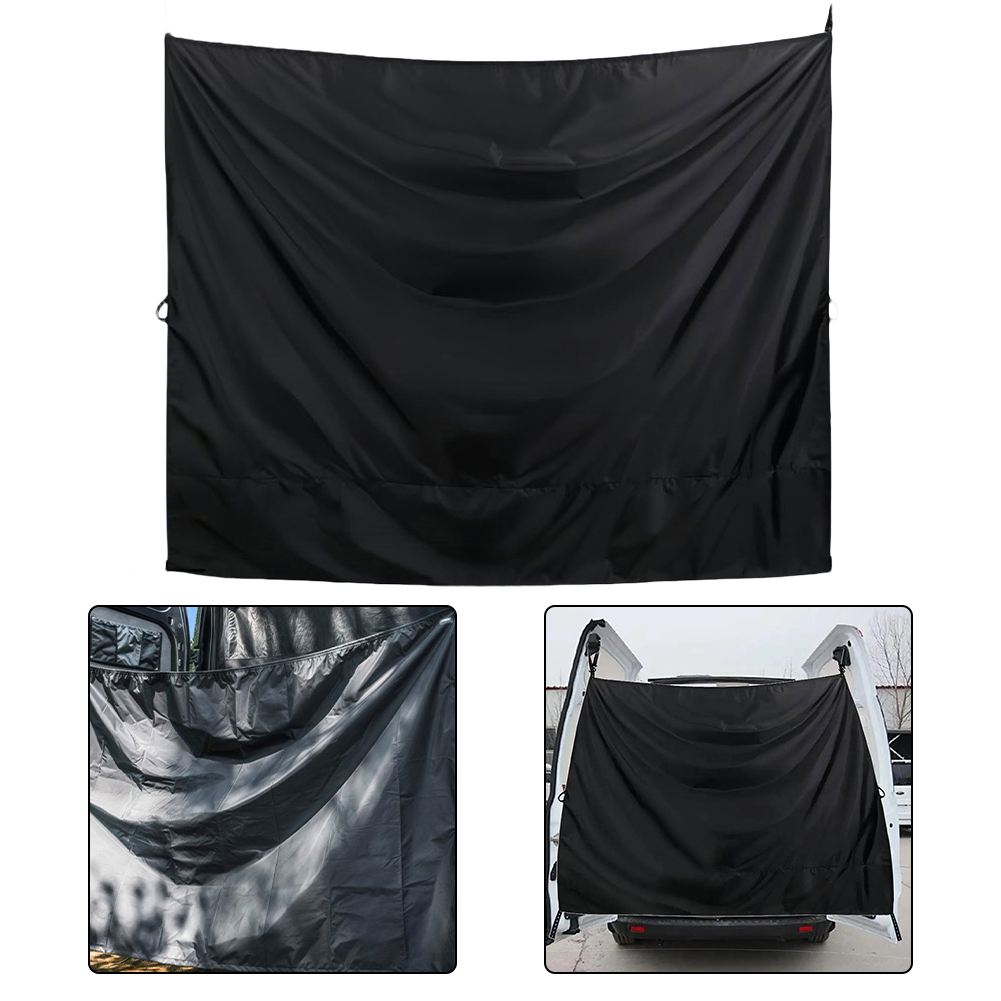/สีดำ/ม่านประตูด้านหลัง 180x23 - Travel Van Accessories บทวิจารณ์และราคา