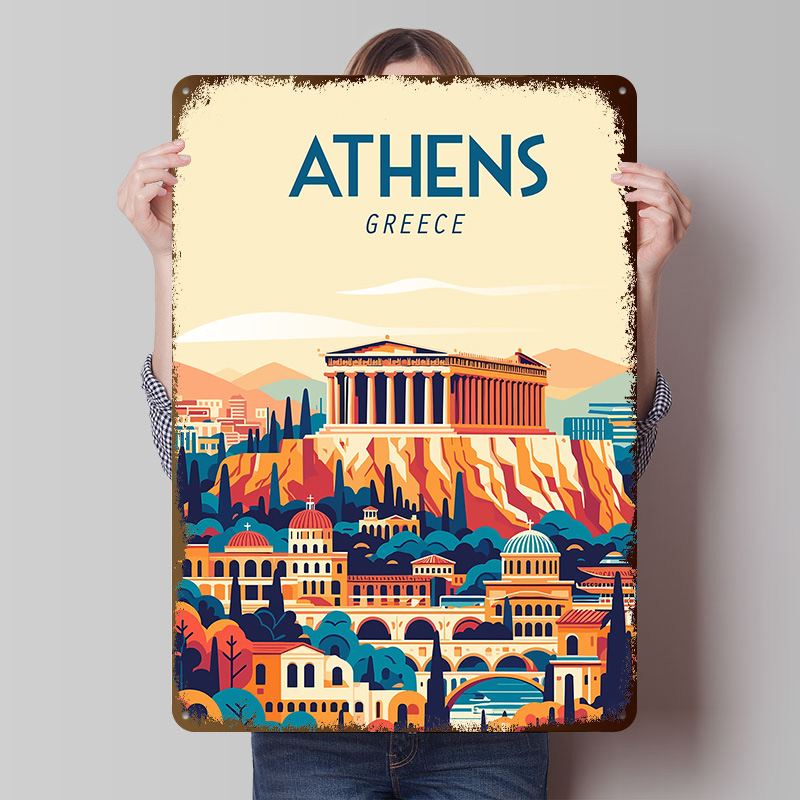 โปสเตอร์ท่องเที่ยวกรีซ ป้ายโลห - Travel Accessories Greece บทวิจารณ์และราคา