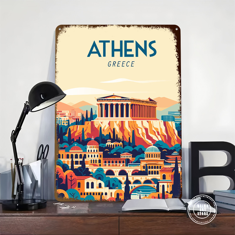โปสเตอร์ท่องเที่ยวกรีซ ป้ายโลห - Travel Accessories Greece บทวิจารณ์และราคา
