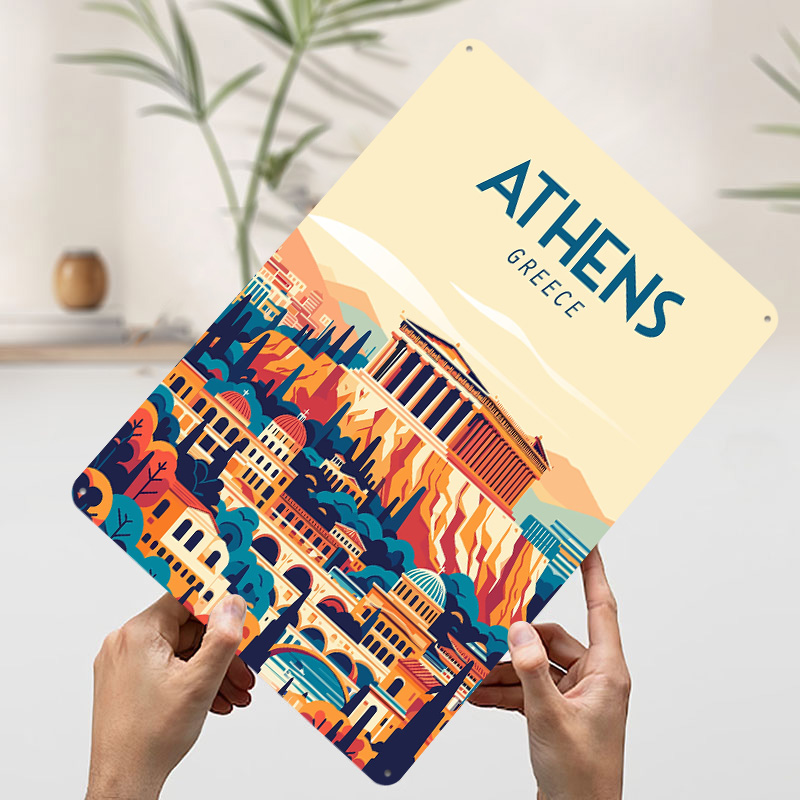 โปสเตอร์ท่องเที่ยวกรีซ ป้ายโลห - Travel Accessories Greece บทวิจารณ์และราคา