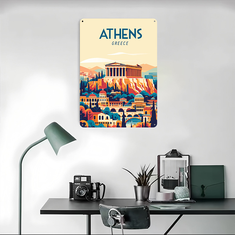 โปสเตอร์ท่องเที่ยวกรีซ ป้ายโลห - Travel Accessories Greece บทวิจารณ์และราคา