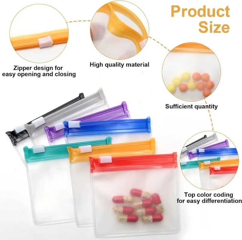 ถุงใส่ยาขนาดเล็กหลากสี ถุงซิปล - Reusable Zip Bag บทวิจารณ์และราคา