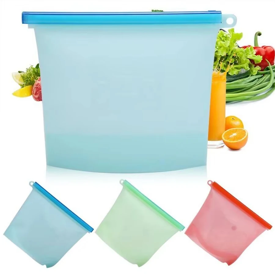 ถุงเก็บอาหารซิลิโคนเกรดอาหารขน - Reusable Zip Bag บทวิจารณ์และราคา