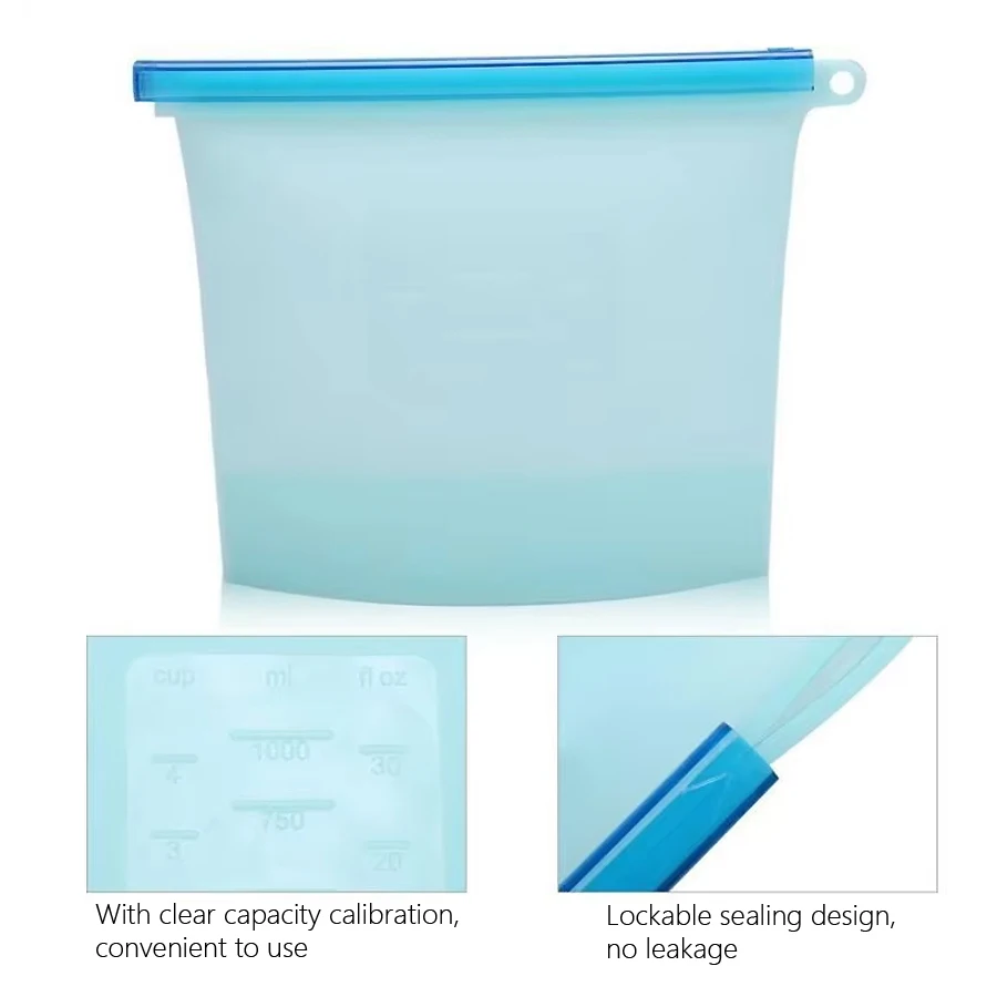 ถุงเก็บอาหารซิลิโคนเกรดอาหารขน - Reusable Zip Bag บทวิจารณ์และราคา