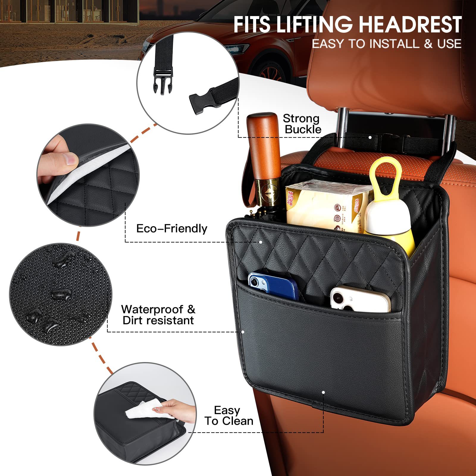 กระเป๋าเก็บของแขวนหลังเบาะรถยน - Car Seat Travel Bag บทวิจารณ์และราคา