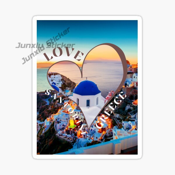 SANTORINI GREECE สติ๊กเกอร์ติด - Travel Accessories Greece บทวิจารณ์และราคา