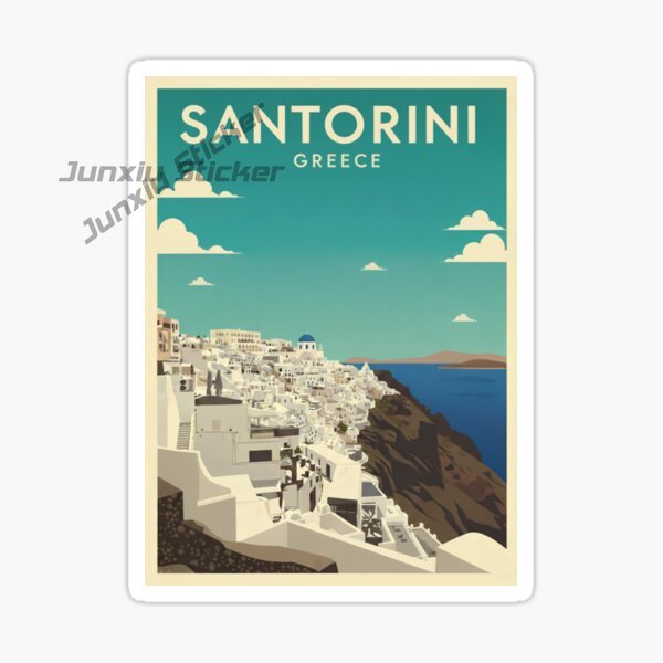 SANTORINI GREECE สติ๊กเกอร์ติด - Travel Accessories Greece บทวิจารณ์และราคา