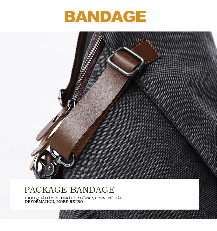 กระเป๋าสะพายข้างผ้าแคนวาสสไตล์ - Travel Accessories Men บทวิจารณ์และราคา