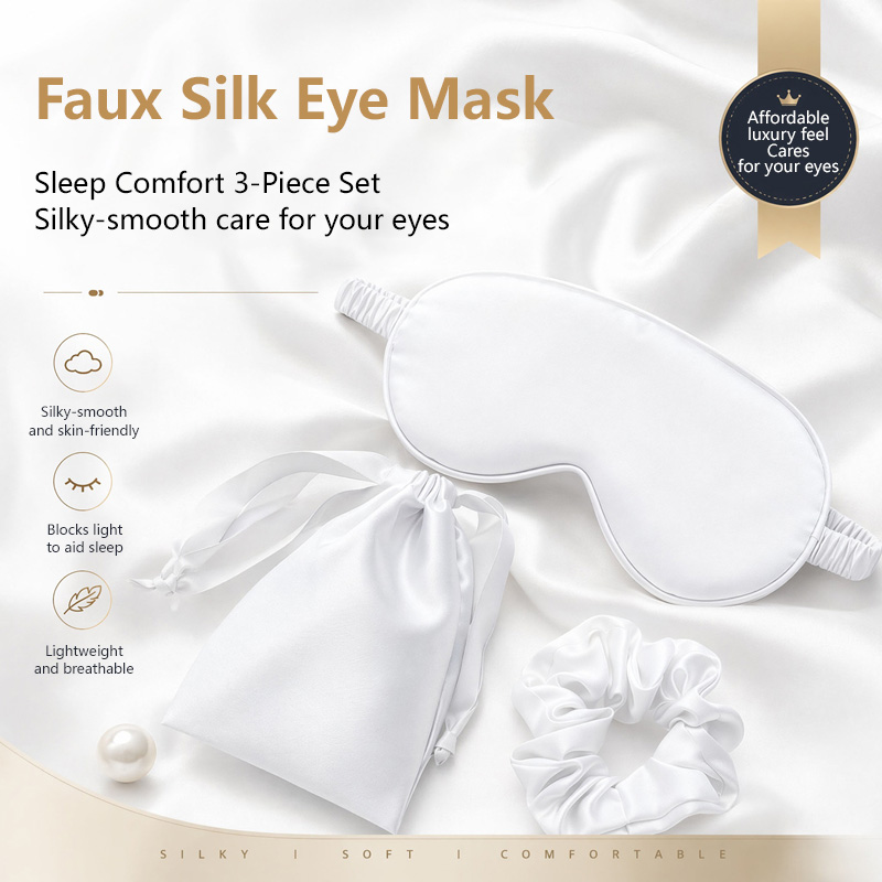 ชุดผ้าปิดตาไหม 3 ชิ้น ปิดกั้นแ - Travel Accessories Eye Mask บทวิจารณ์และราคา