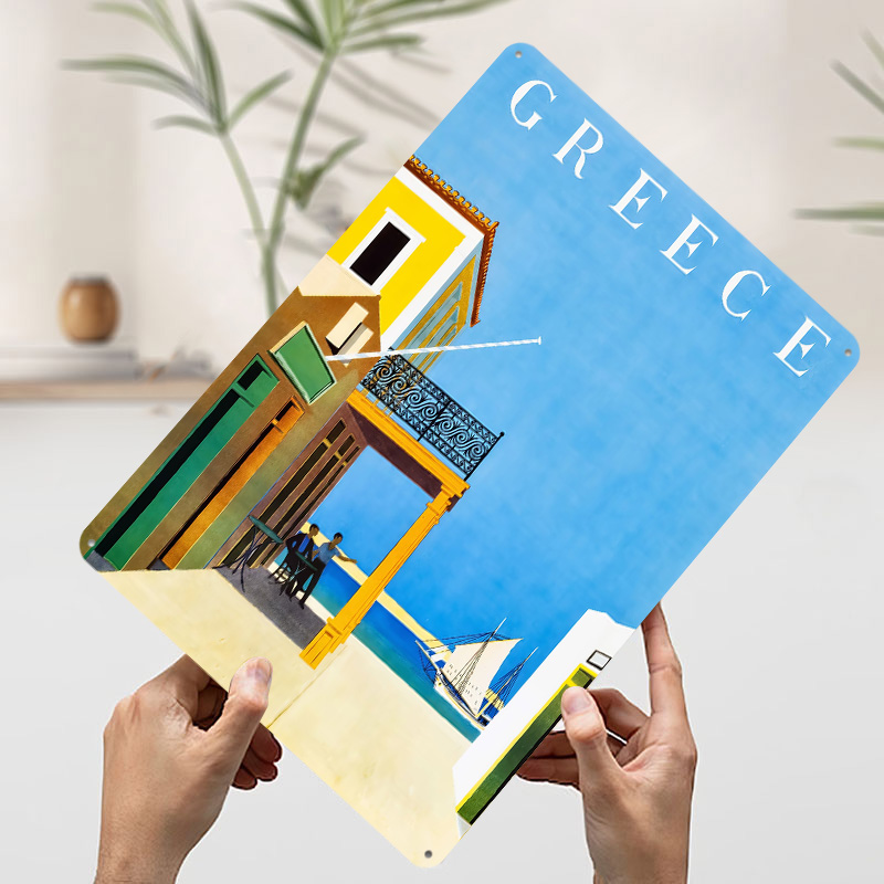 โปสเตอร์โลหะลายกรีซสำหรับตกแต่ - Travel Accessories Greece บทวิจารณ์และราคา