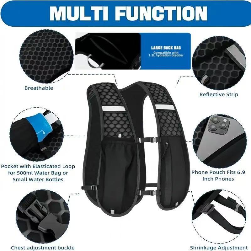เสื้อกั๊กวิ่งแบบ unisex กันน้ำ - Hydration Pack Backpack บทวิจารณ์และราคา