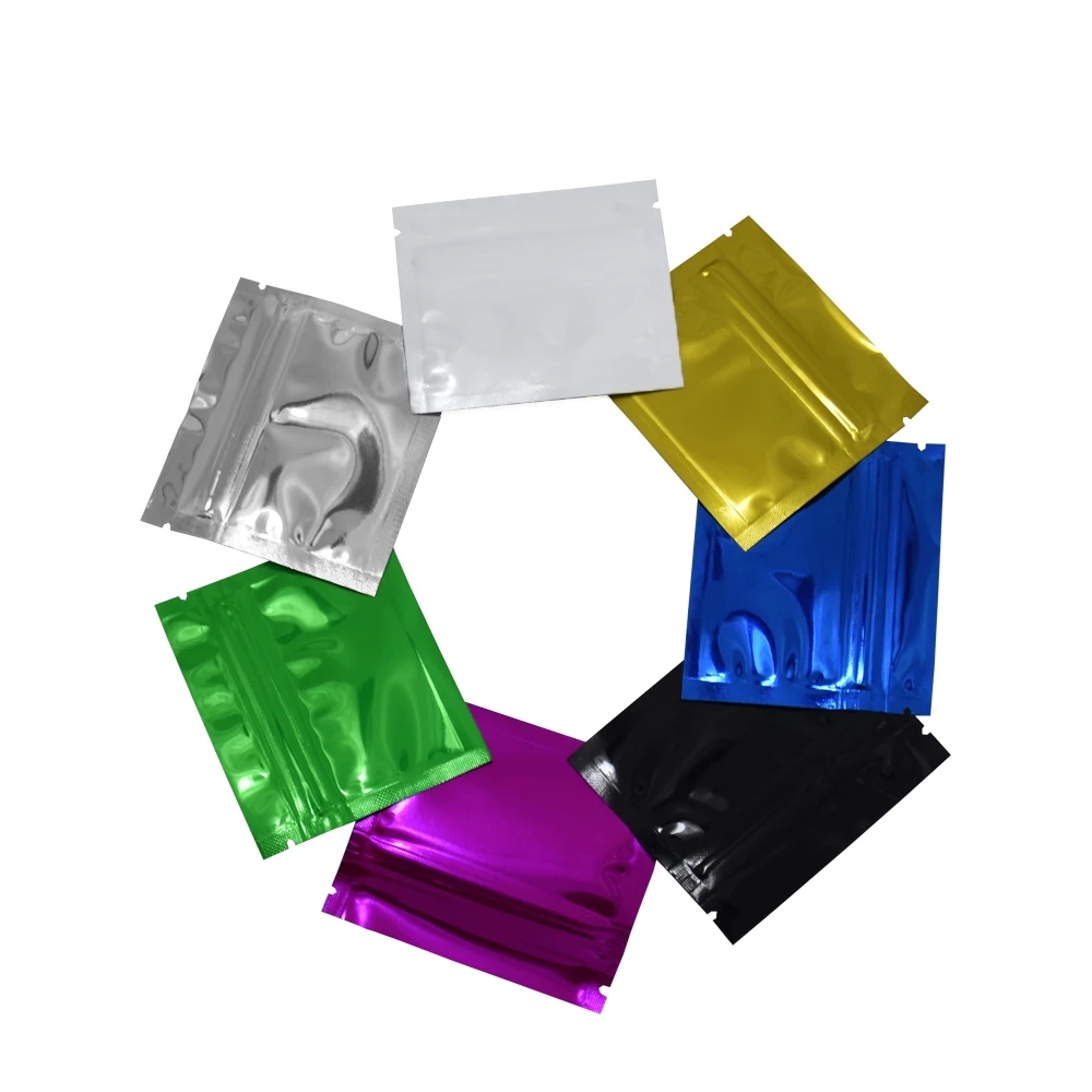 100Pcs ที่มีสีสัน Glossy อลูมิ - Reusable Zip Bag บทวิจารณ์และราคา