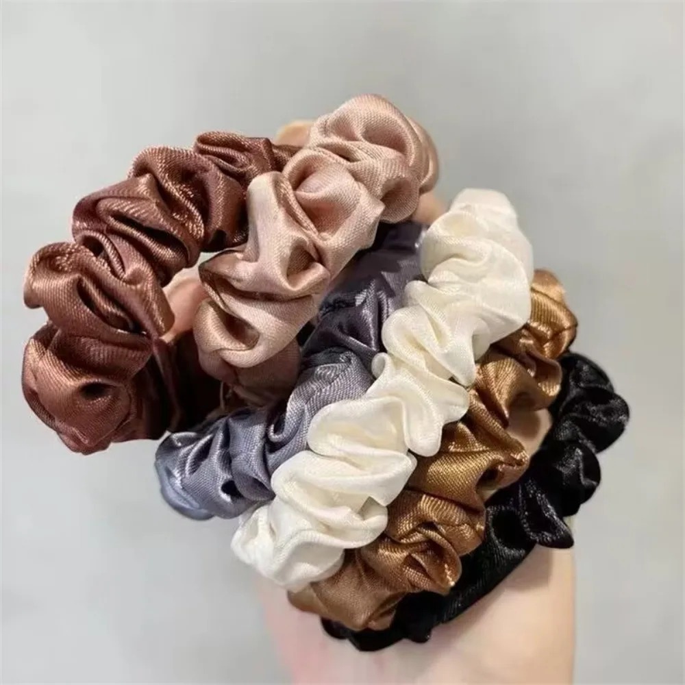 6 ชิ้น ยางรัดผมผ้าซาตินเนื้อนุ - Travel Accessories Girls บทวิจารณ์และราคา