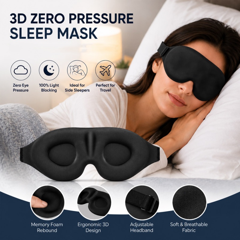 หน้ากากปิดตา 3 มิติ ป้องกันแสง - Travel Accessories Eye Mask บทวิจารณ์และราคา