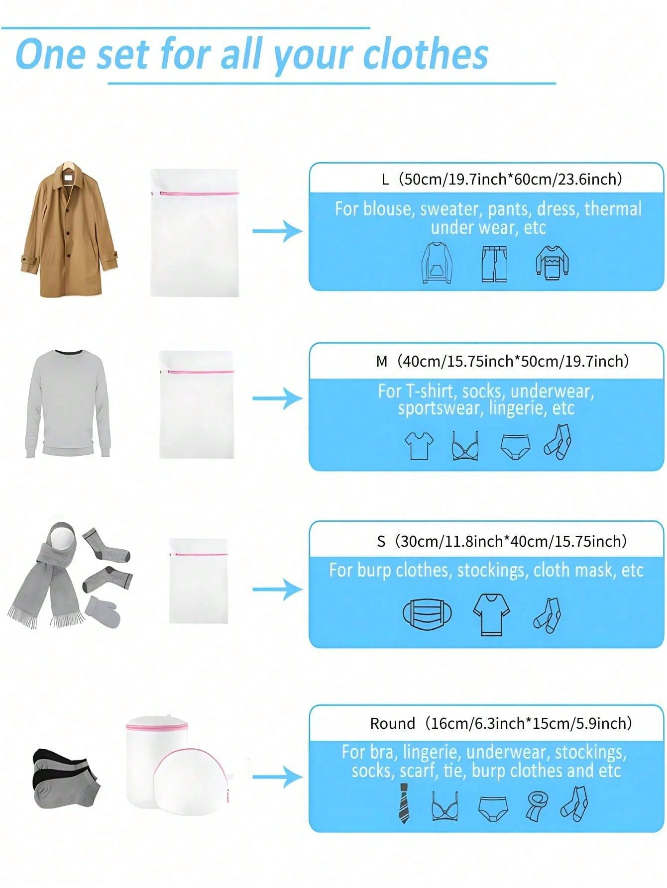 ถุงซักผ้าแบบมีซิป 3 ชิ้น/ชุด ใ - Reusable Zip Bag บทวิจารณ์และราคา
